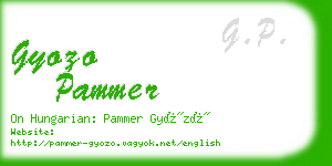 gyozo pammer business card